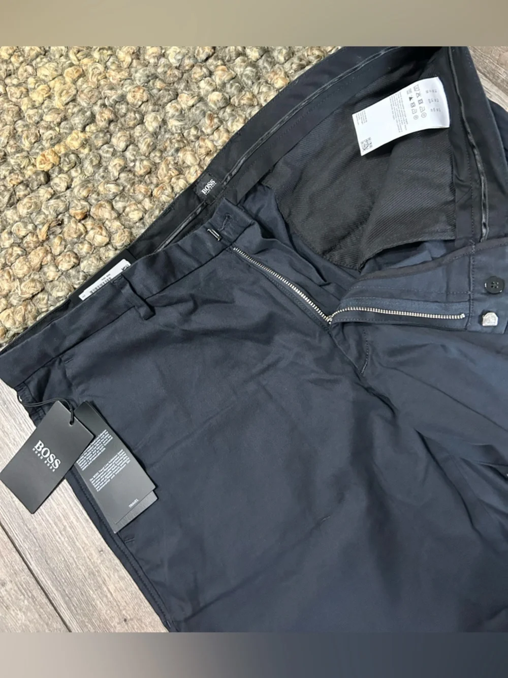 Hugo Boss Travel Men's Dark Navy Blue Dress Trousers pants